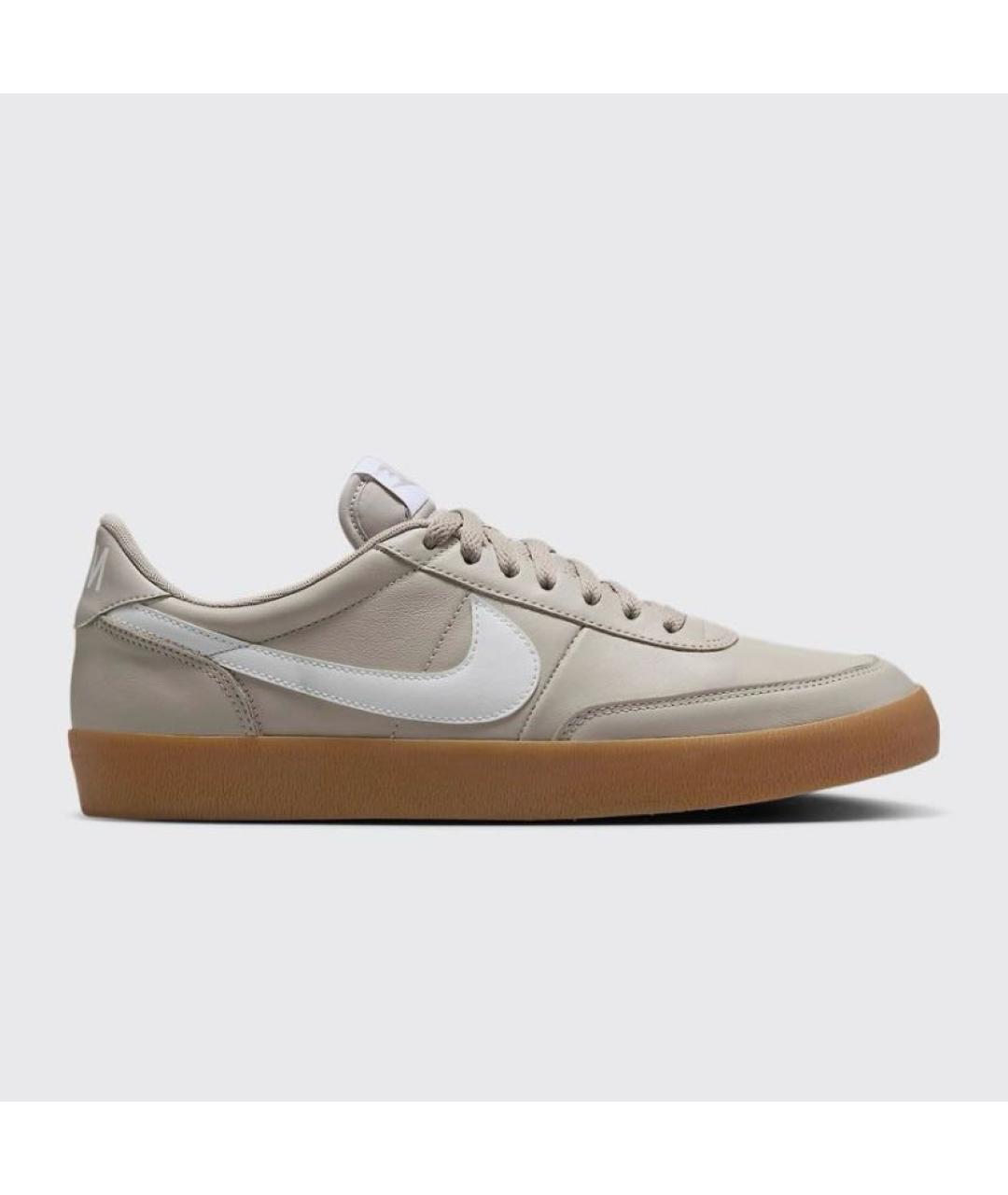 NIKE Серые кожаные низкие кроссовки / кеды, фото 6
