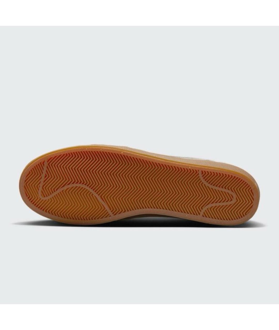 NIKE Серые кожаные низкие кроссовки / кеды, фото 5