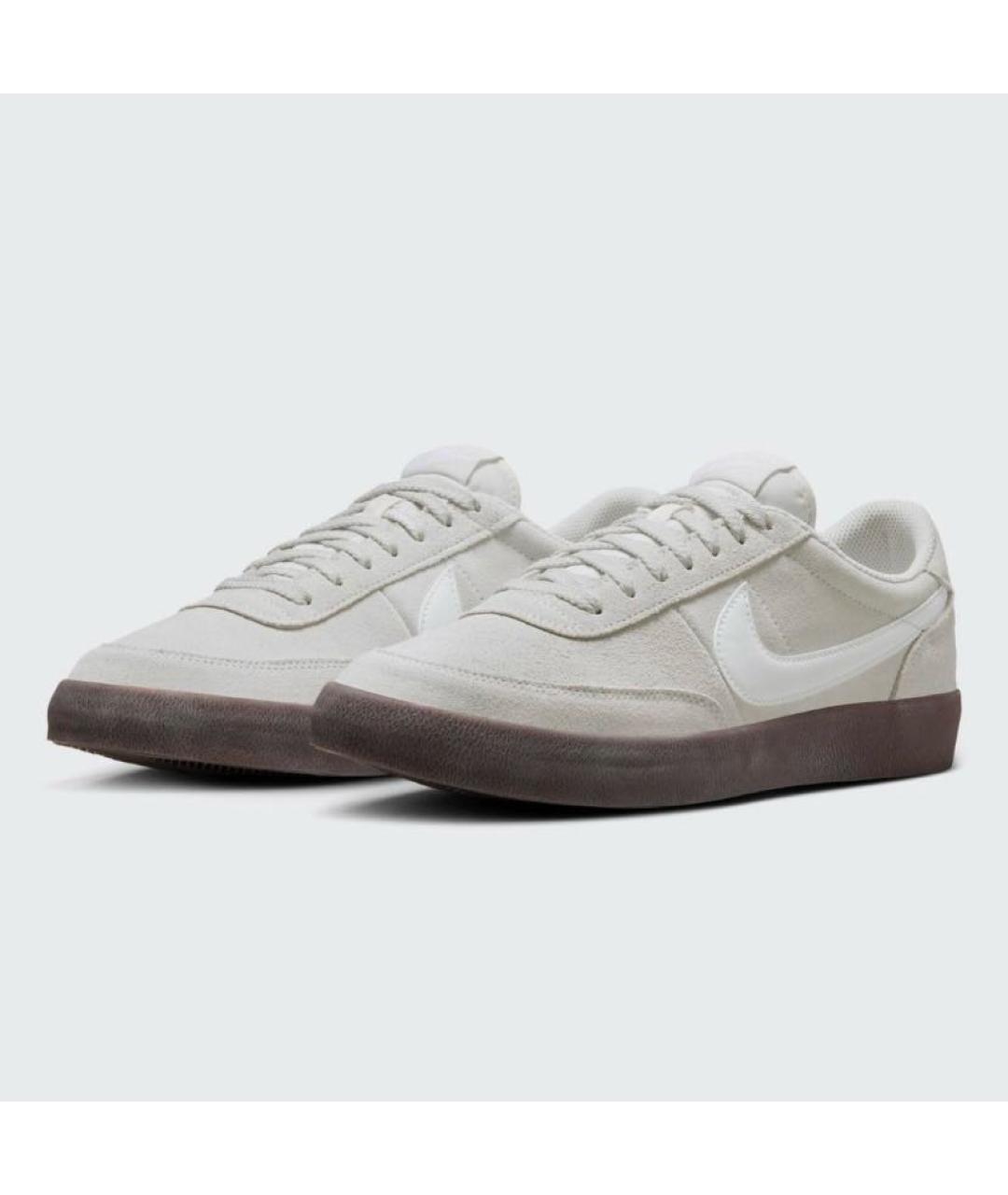 NIKE Серые замшевые низкие кроссовки / кеды, фото 4