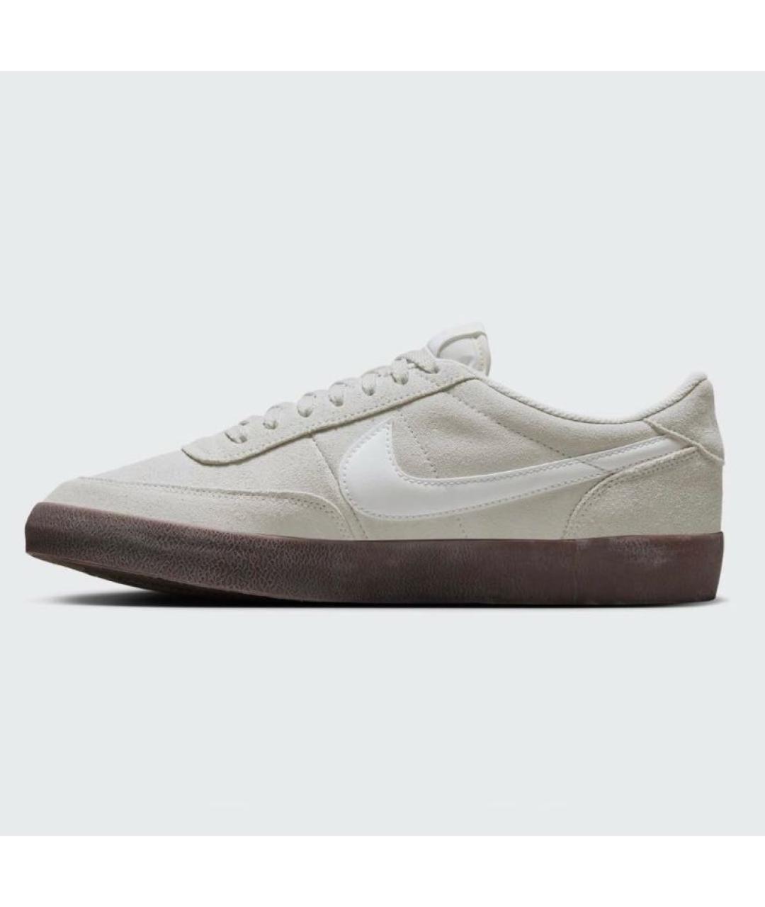 NIKE Серые замшевые низкие кроссовки / кеды, фото 2