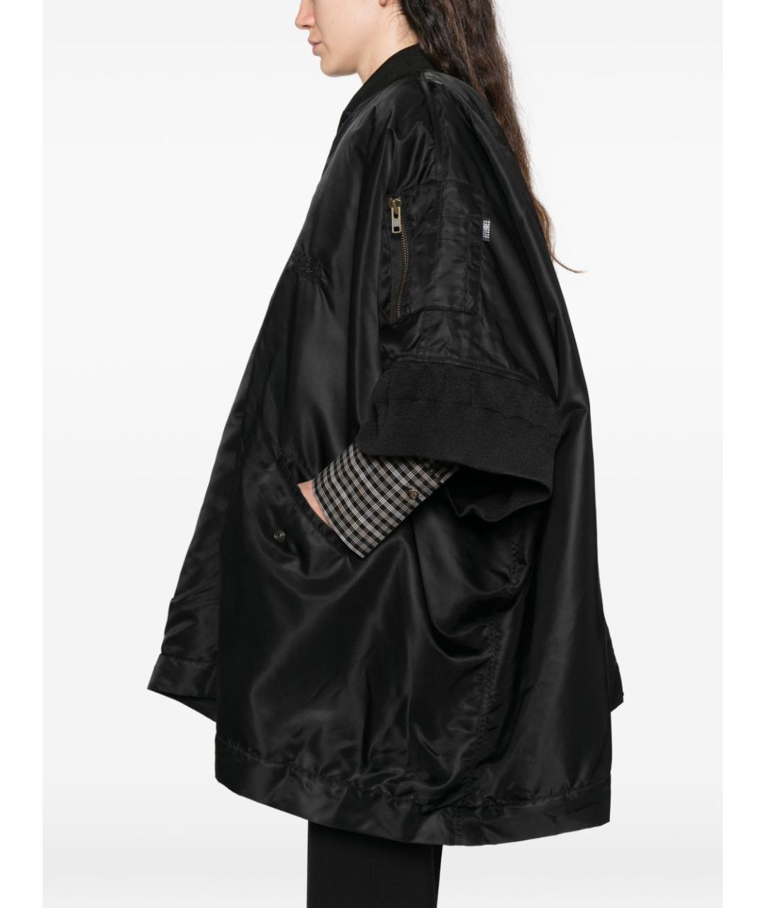 MM6 MAISON MARGIELA Черная полиэстеровая куртка, фото 2