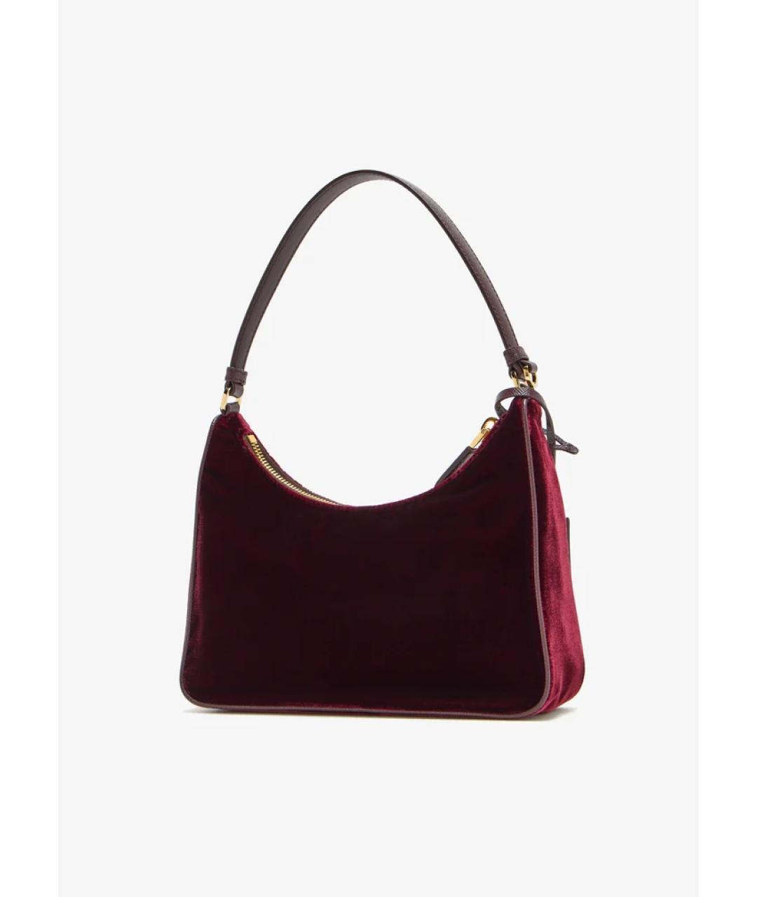 PRADA Бордовая сумка с короткими ручками, фото 5