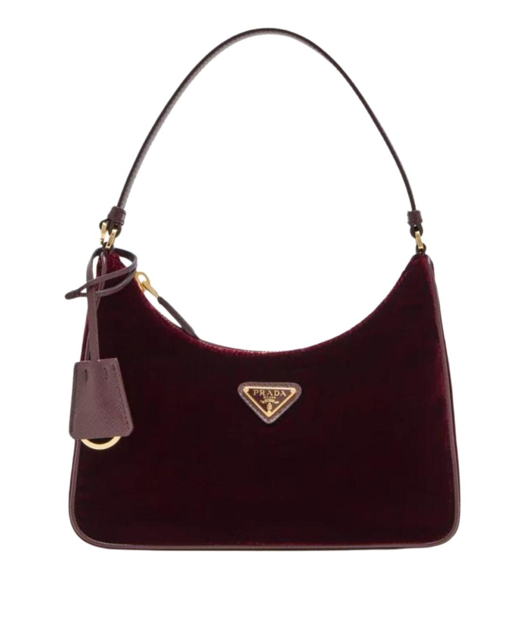 PRADA Бордовая сумка с короткими ручками, фото 1