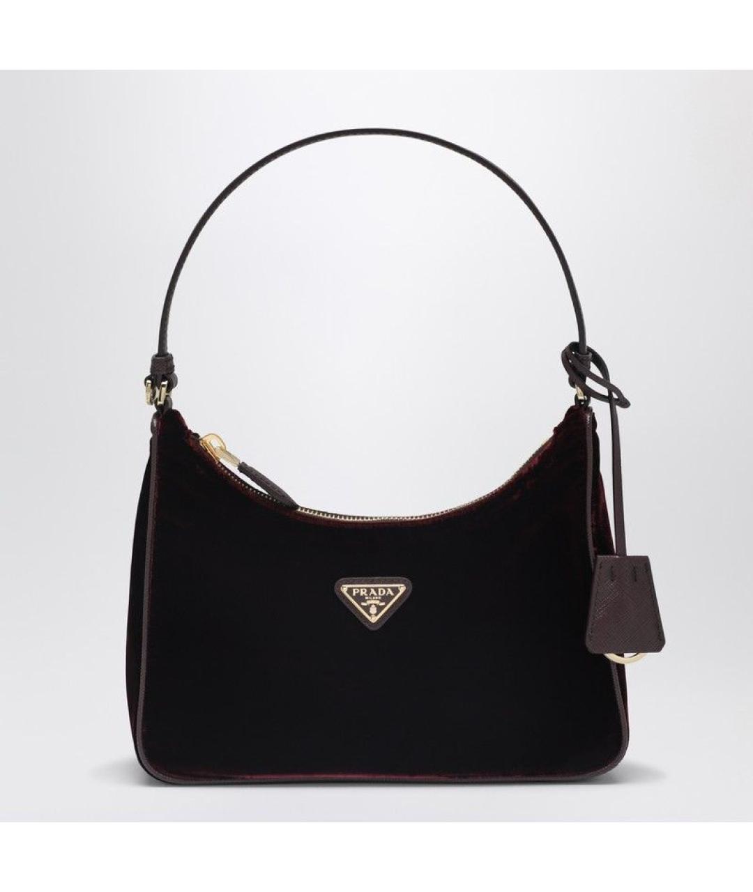 PRADA Бордовая сумка с короткими ручками, фото 2