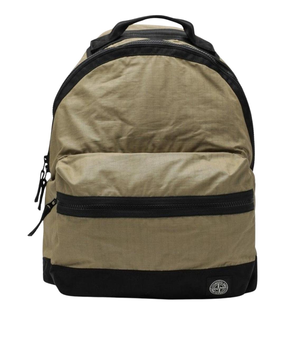 STONE ISLAND Зеленый синтетический рюкзак, фото 1