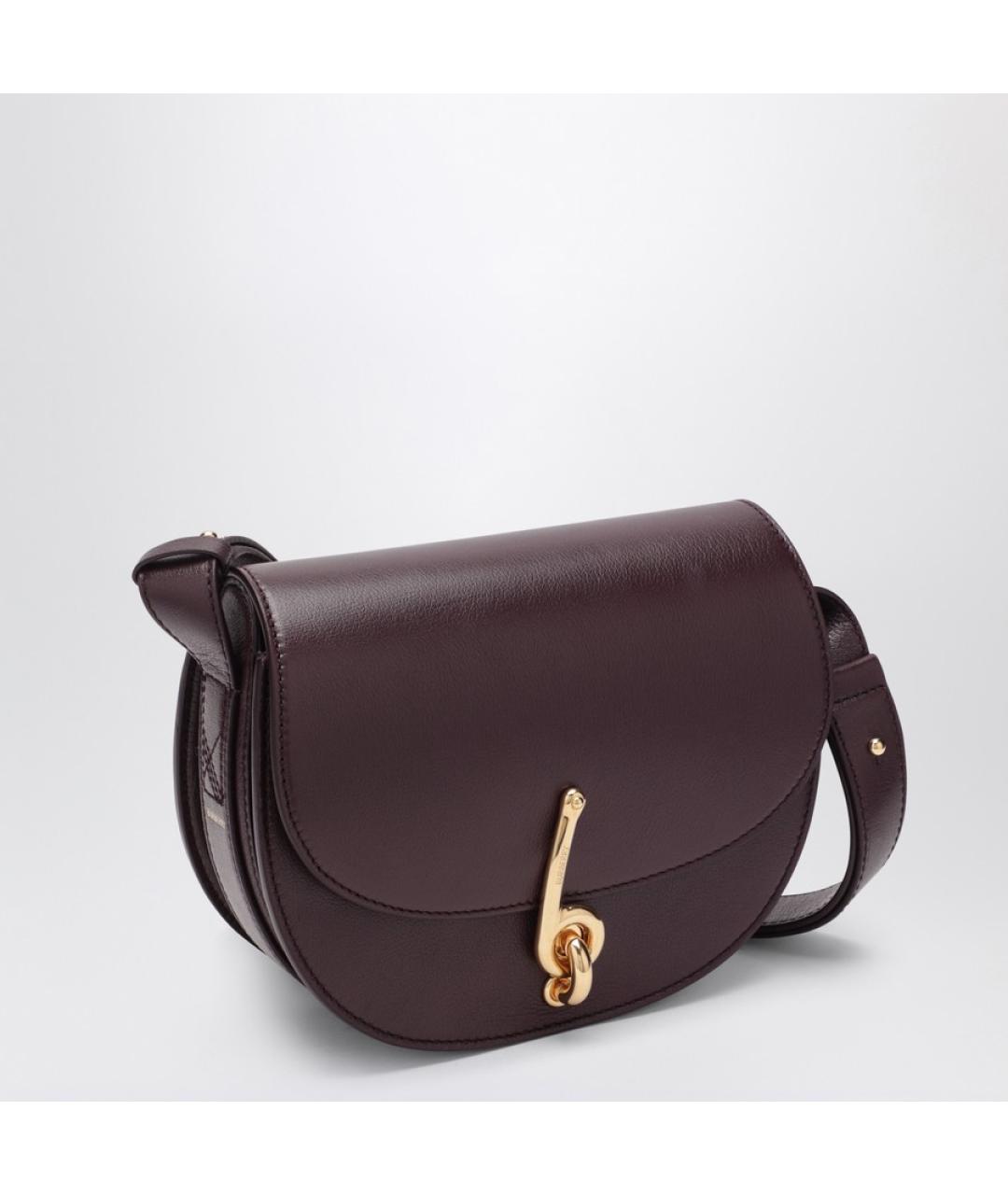 BURBERRY Фиолетовая кожаная сумка через плечо, фото 4