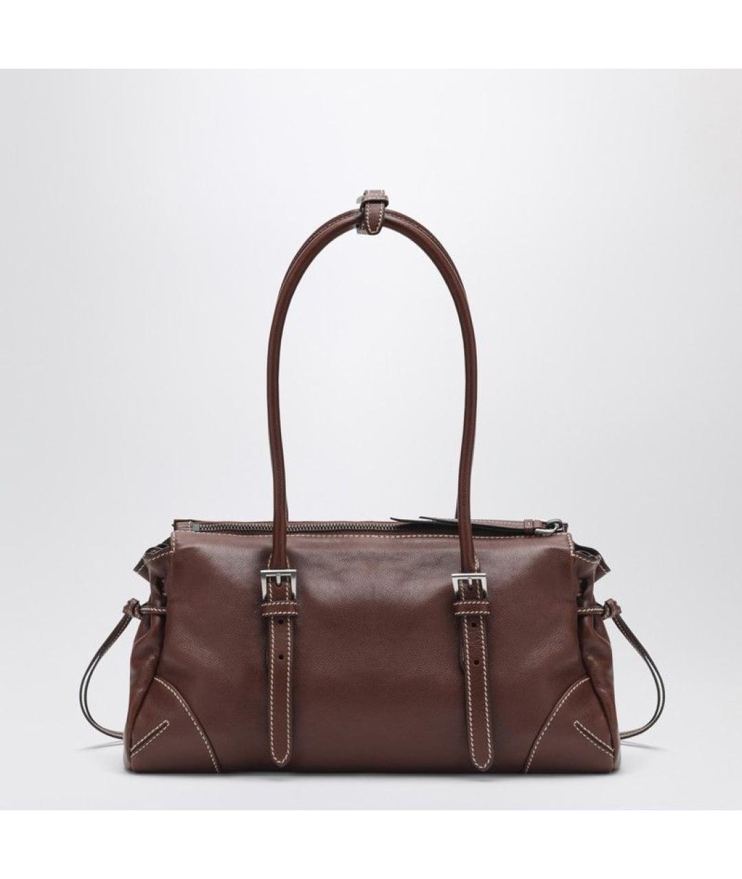 PRADA Коричневая кожаная сумка через плечо, фото 2