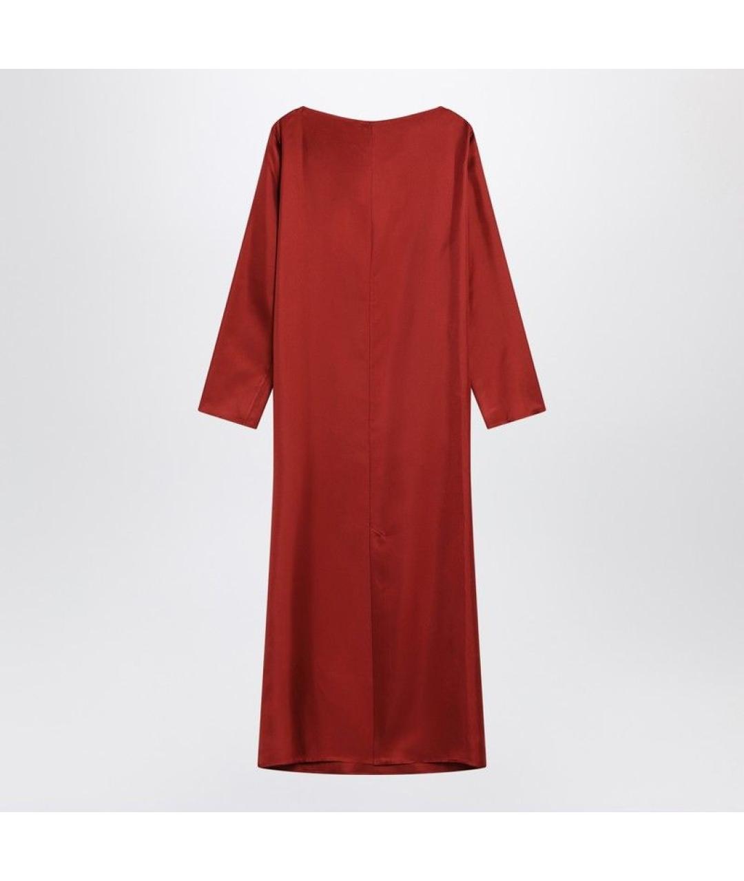 LOULOU STUDIO Красное шелковое повседневное платье, фото 2