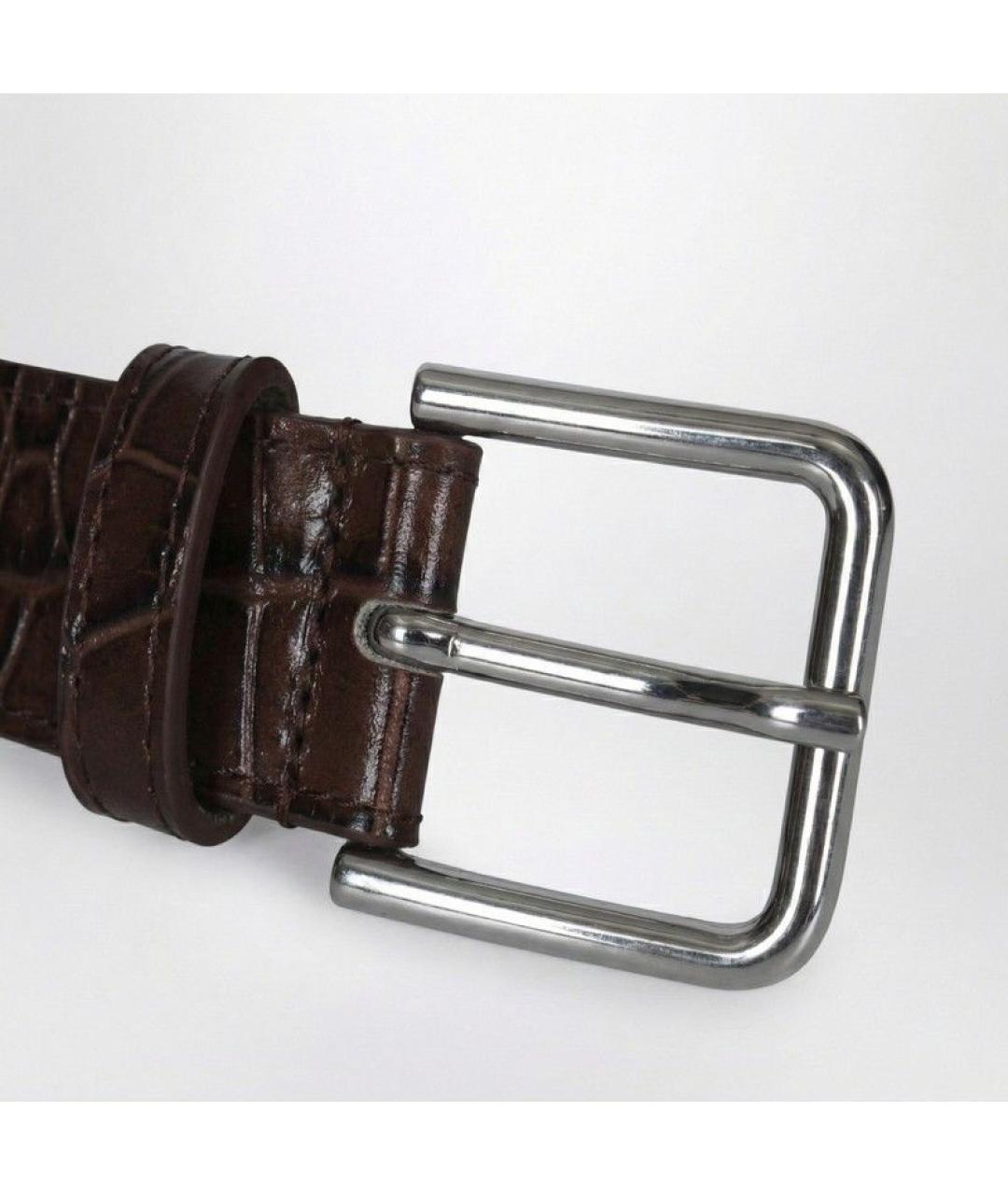 THE FRANKIE SHOP Коричневый кожаный ремень, фото 2