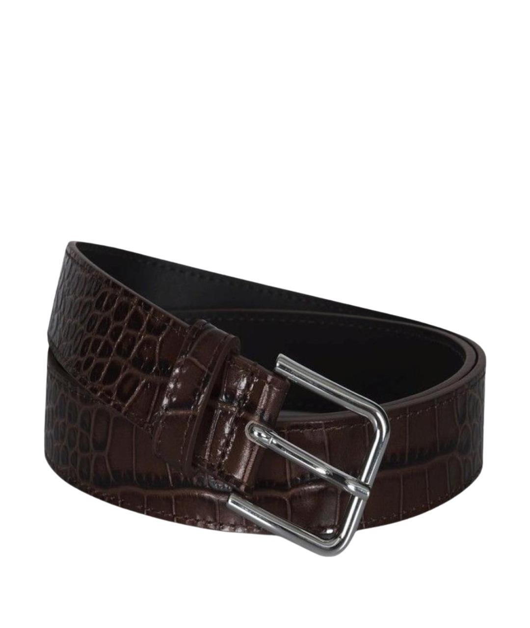 THE FRANKIE SHOP Коричневый кожаный ремень, фото 1