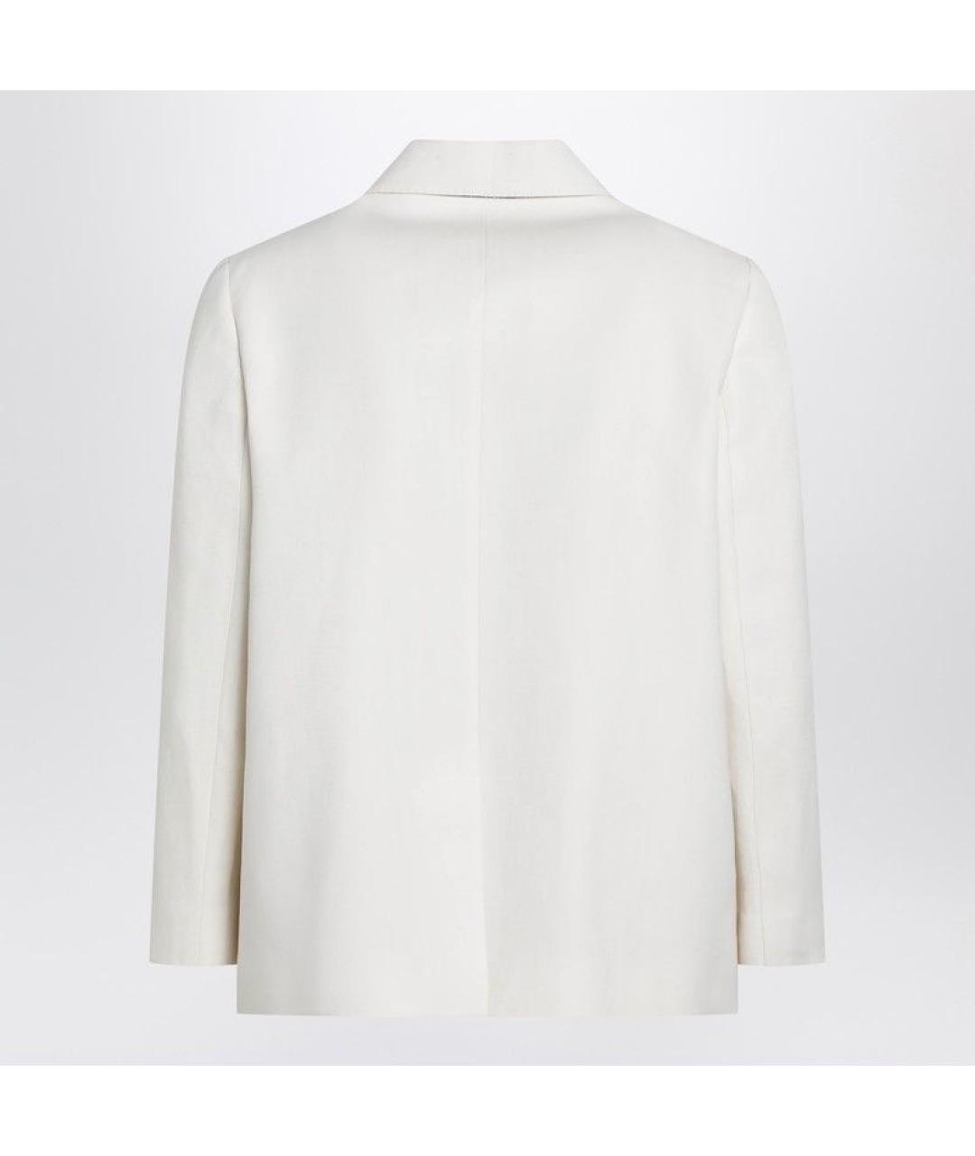 BRUNELLO CUCINELLI Белый вискозный жакет/пиджак, фото 2
