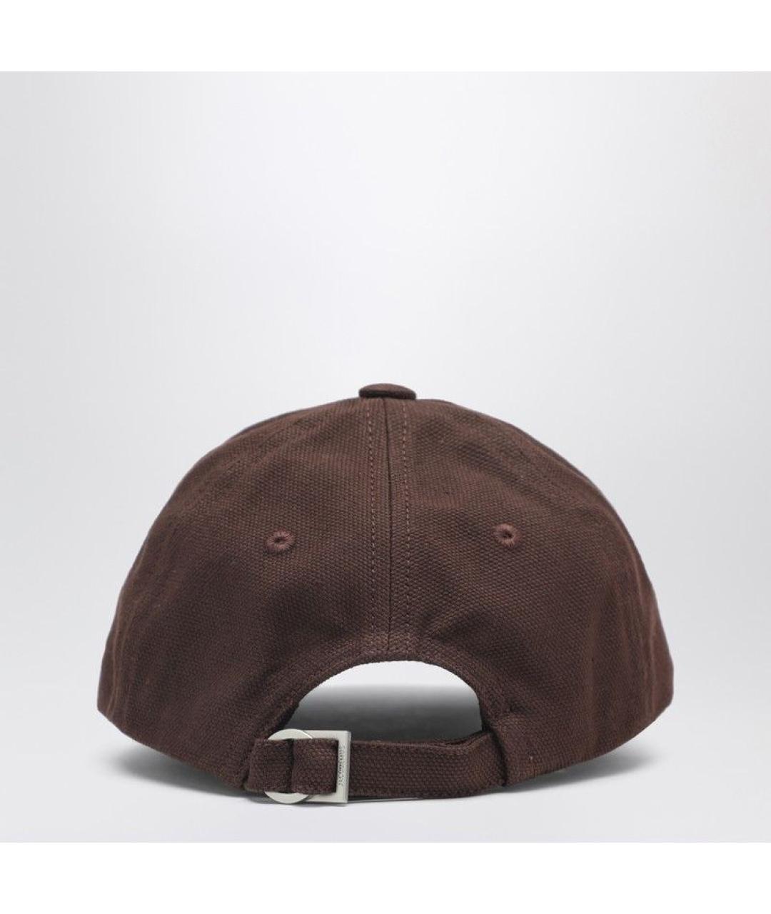 JACQUEMUS Коричневая хлопковая кепка/бейсболка, фото 2