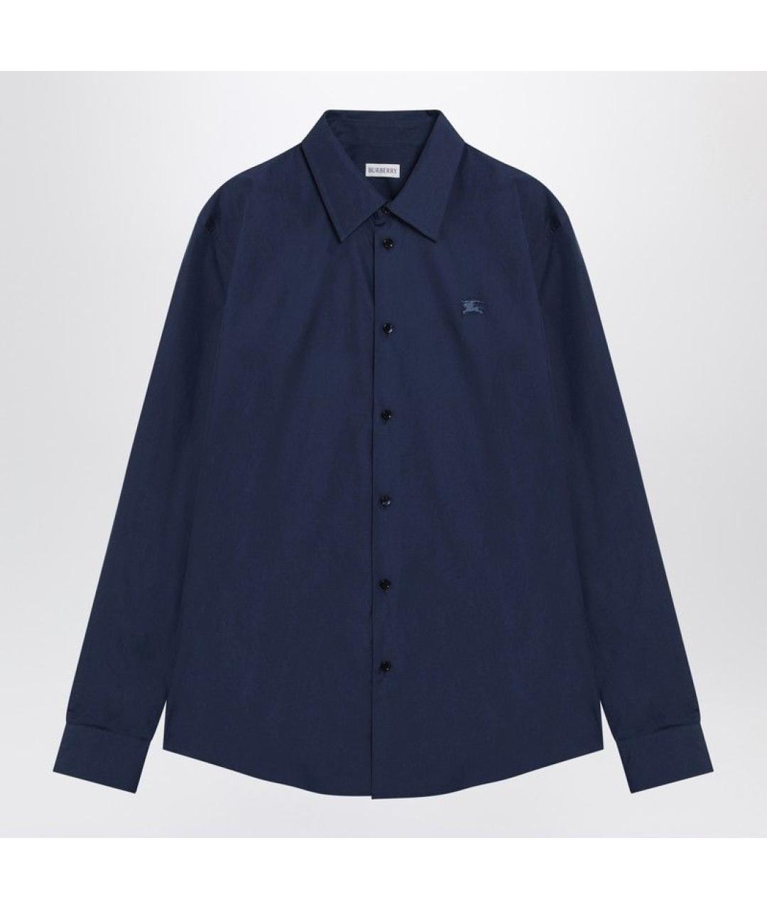 BURBERRY Синяя хлопковая кэжуал рубашка, фото 3