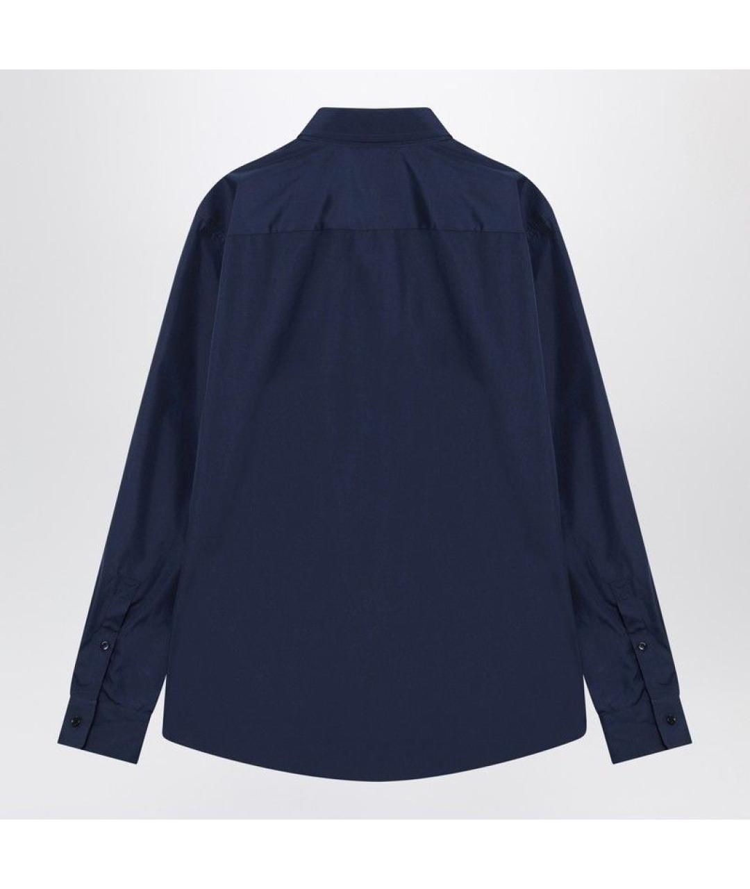 BURBERRY Синяя хлопковая кэжуал рубашка, фото 2