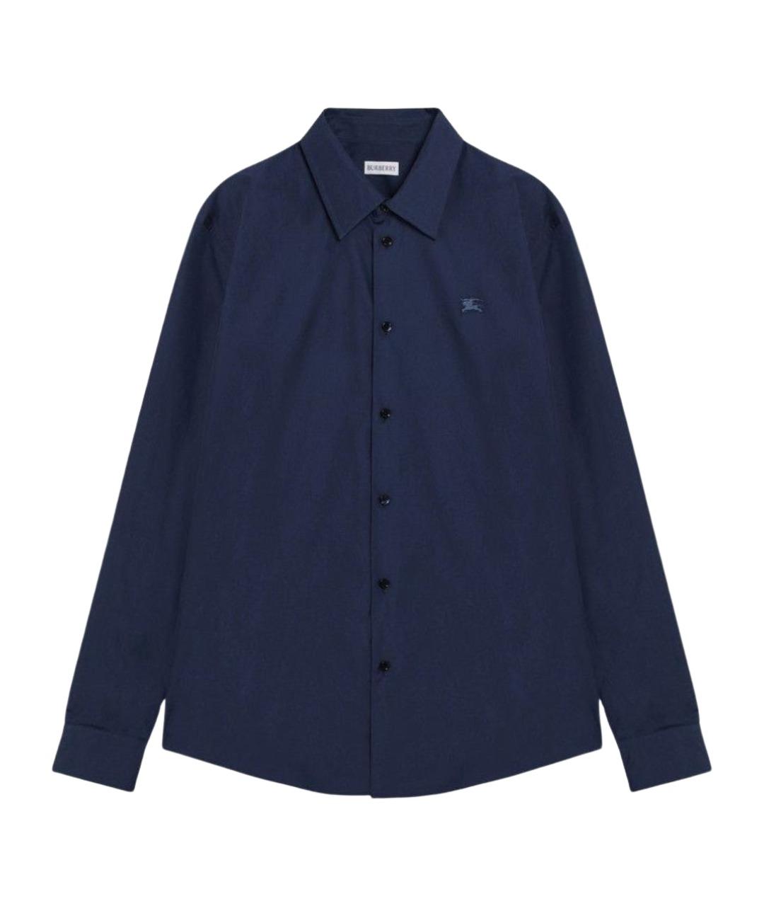 BURBERRY Синяя хлопковая кэжуал рубашка, фото 1