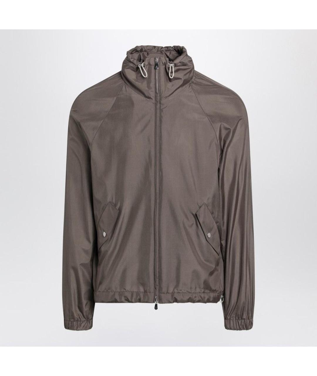 BRUNELLO CUCINELLI Коричневая шелковая куртка, фото 3