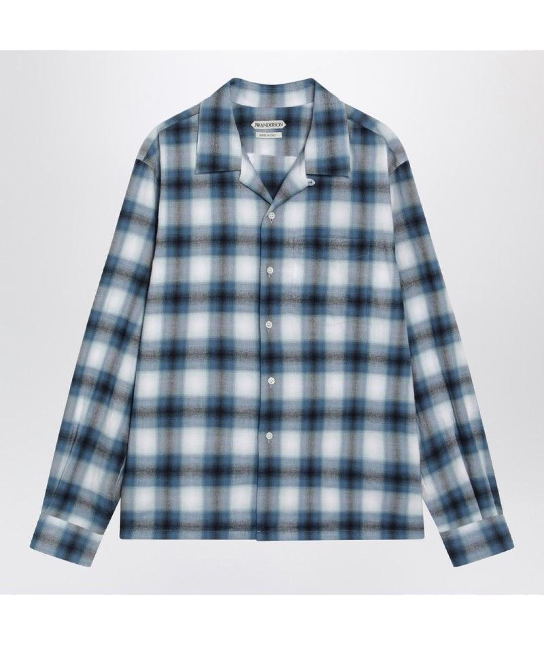 J.W.ANDERSON Синяя хлопковая кэжуал рубашка, фото 3