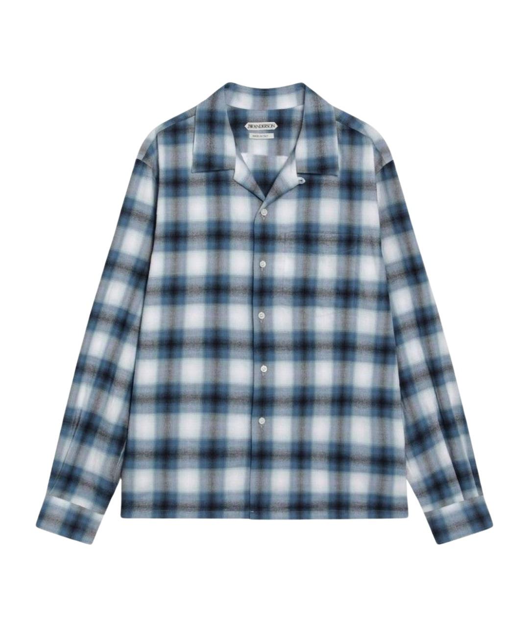 J.W.ANDERSON Синяя хлопковая кэжуал рубашка, фото 1