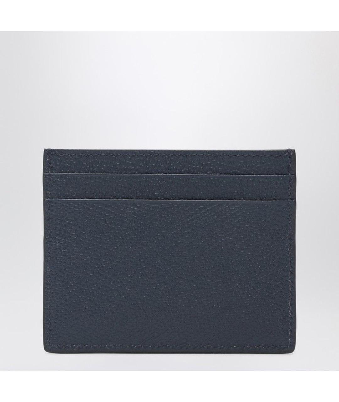 VALENTINO Синий кожаный кардхолдер, фото 2