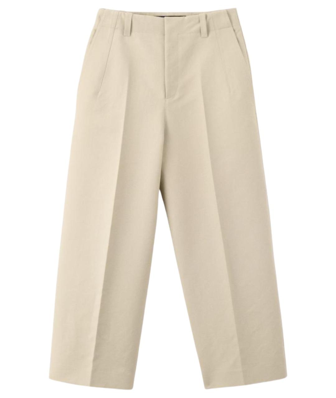 JACQUEMUS Бежевые хлопковые повседневные брюки, фото 1