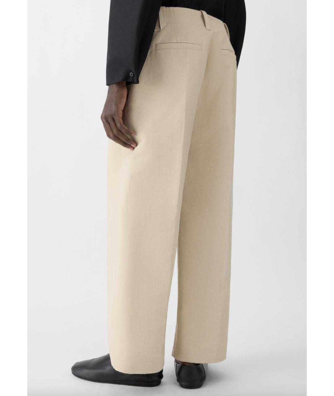 JACQUEMUS Бежевые хлопковые повседневные брюки, фото 4