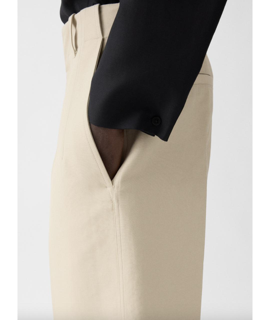 JACQUEMUS Бежевые хлопковые повседневные брюки, фото 5