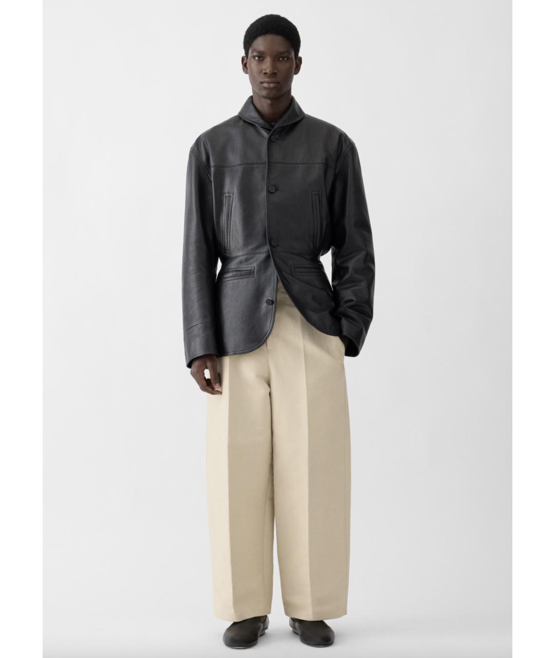 JACQUEMUS Бежевые хлопковые повседневные брюки, фото 2