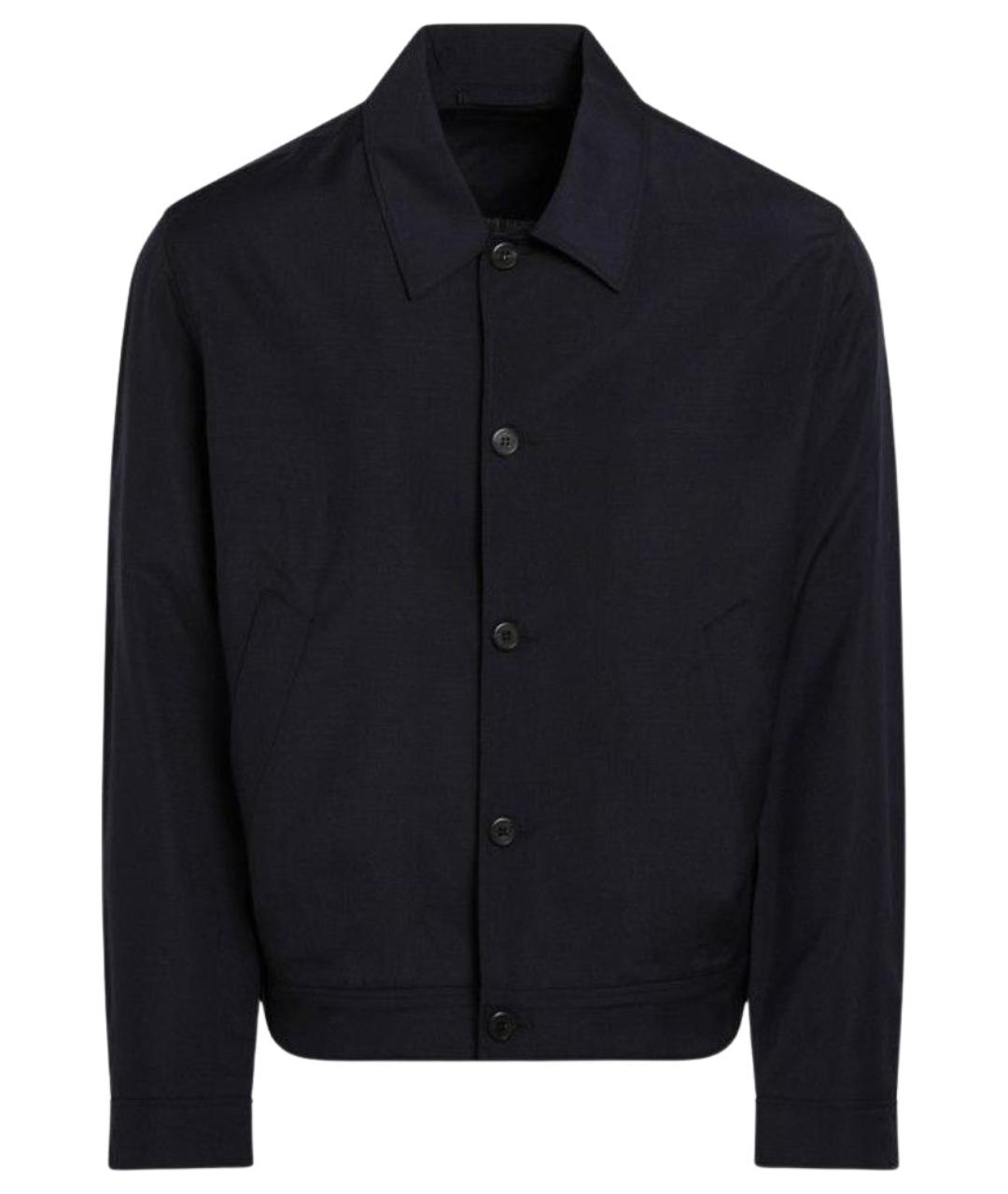 PRADA Темно-синяя шерстяная куртка, фото 1