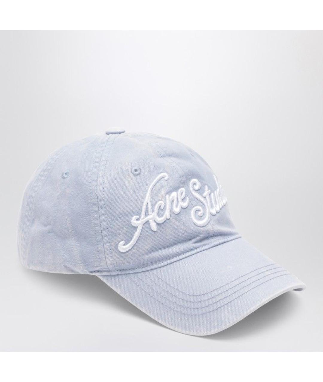ACNE STUDIOS Голубая хлопковая кепка/бейсболка, фото 3