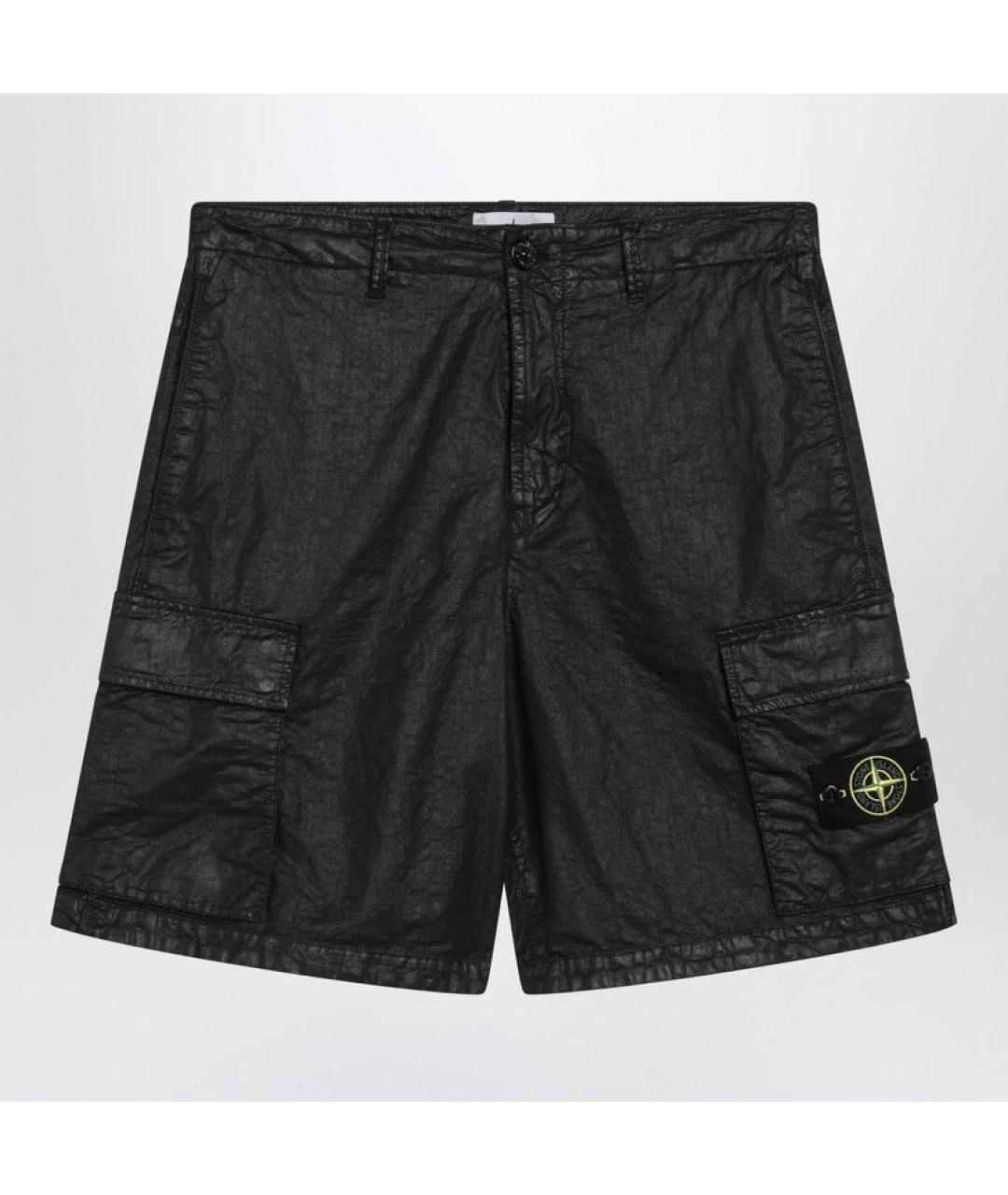STONE ISLAND Черные шорты, фото 3