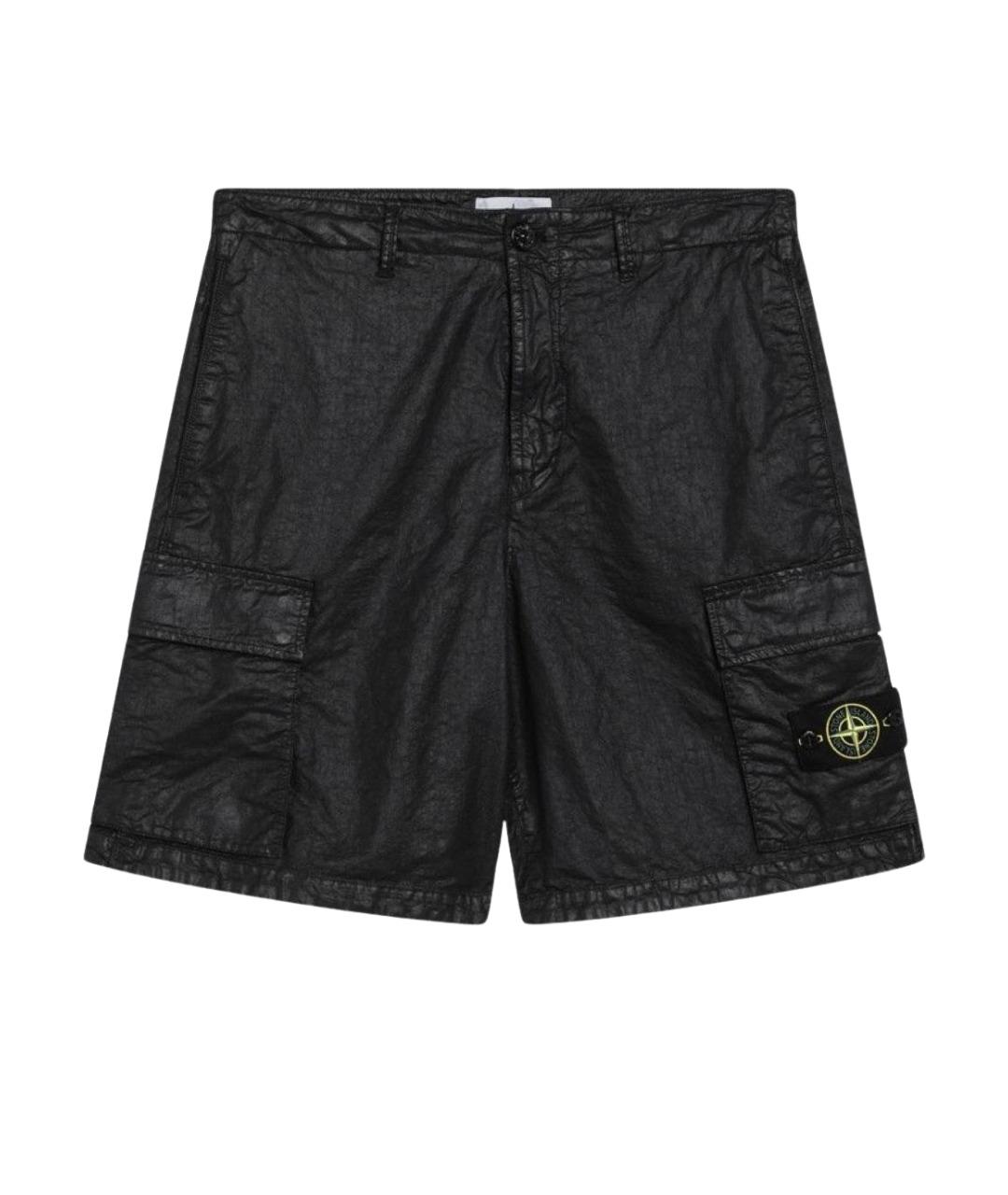 STONE ISLAND Черные шорты, фото 1