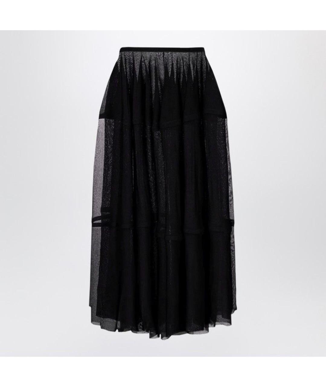 ALAIA Черная вискозная юбка миди, фото 3