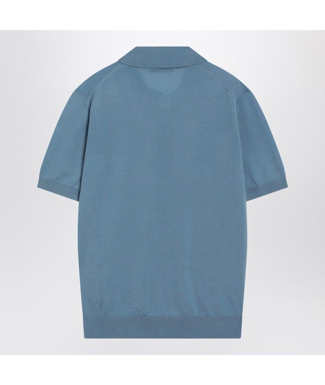 PRADA Голубое поло с коротким рукавом, фото 2