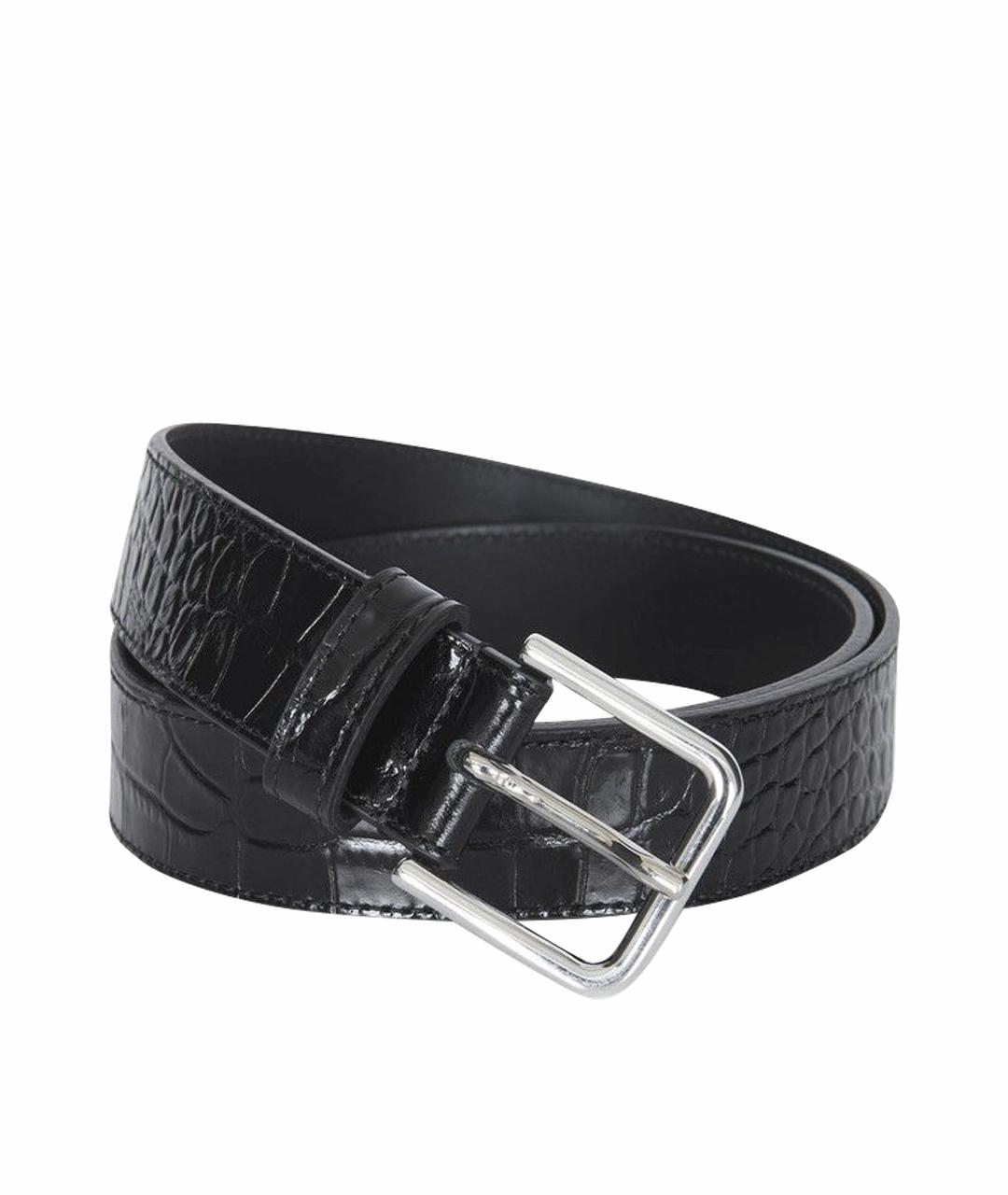 THE FRANKIE SHOP Черный кожаный ремень, фото 1