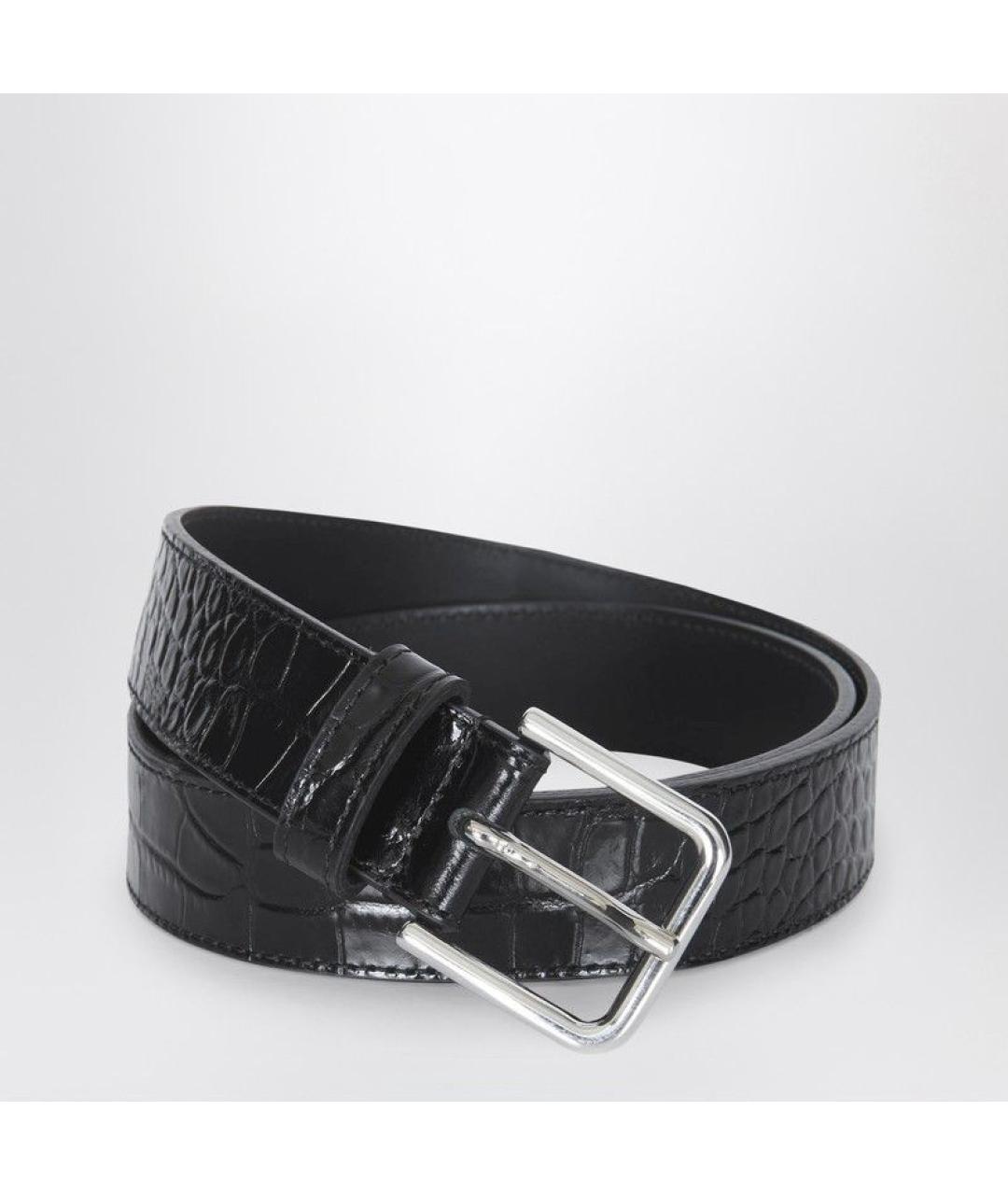 THE FRANKIE SHOP Черный кожаный ремень, фото 3