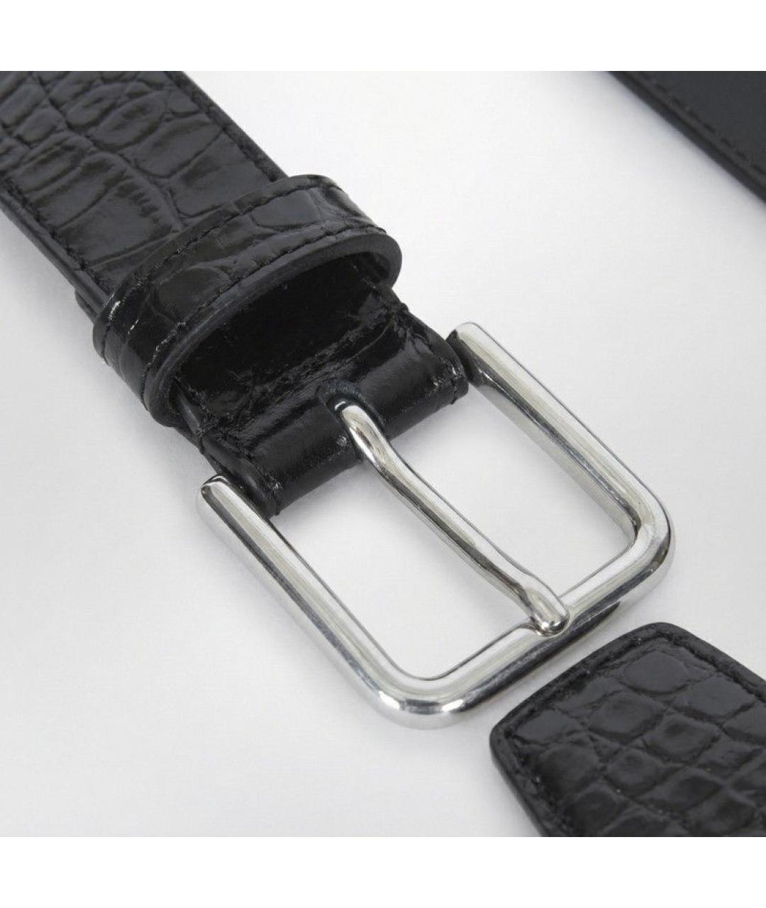 THE FRANKIE SHOP Черный кожаный ремень, фото 2