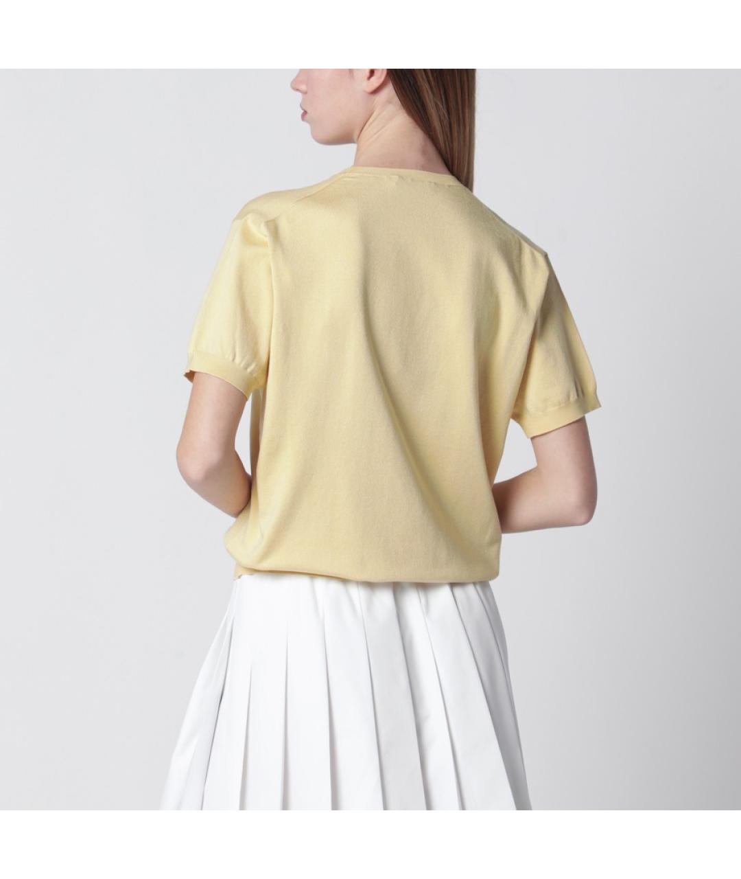 PRADA Желтый шелковый джемпер / свитер, фото 4