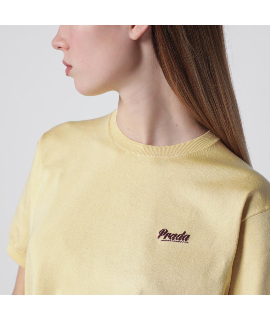 PRADA Желтый шелковый джемпер / свитер, фото 5