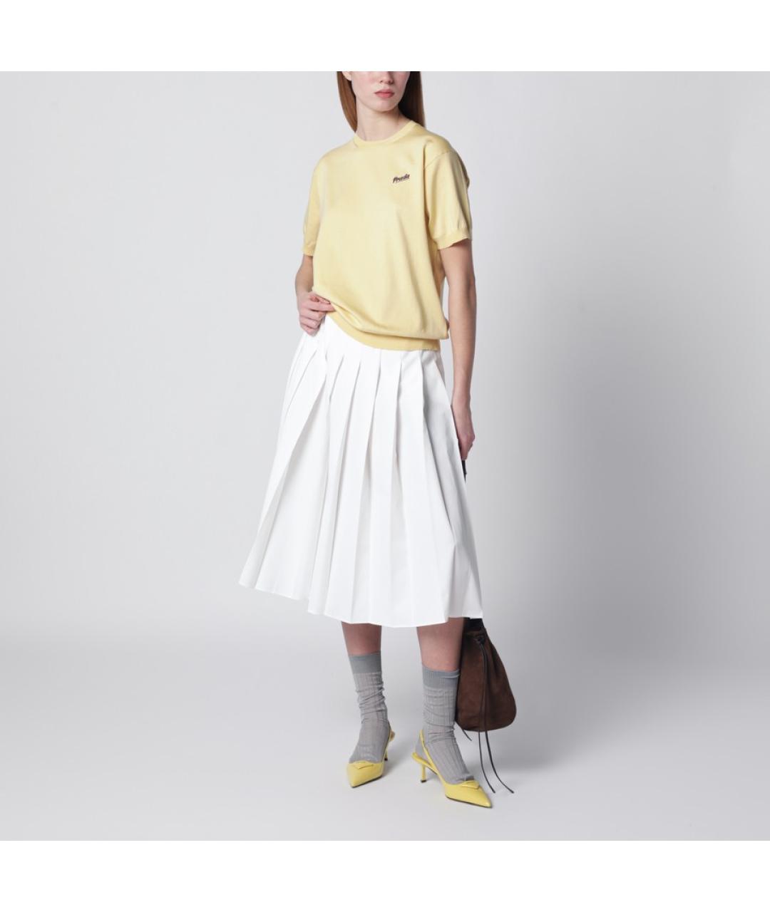 PRADA Желтый шелковый джемпер / свитер, фото 6