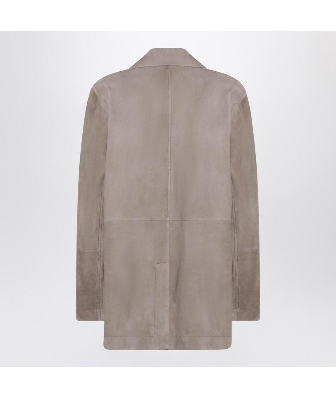 BRUNELLO CUCINELLI Бежевый замшевый жакет/пиджак, фото 2
