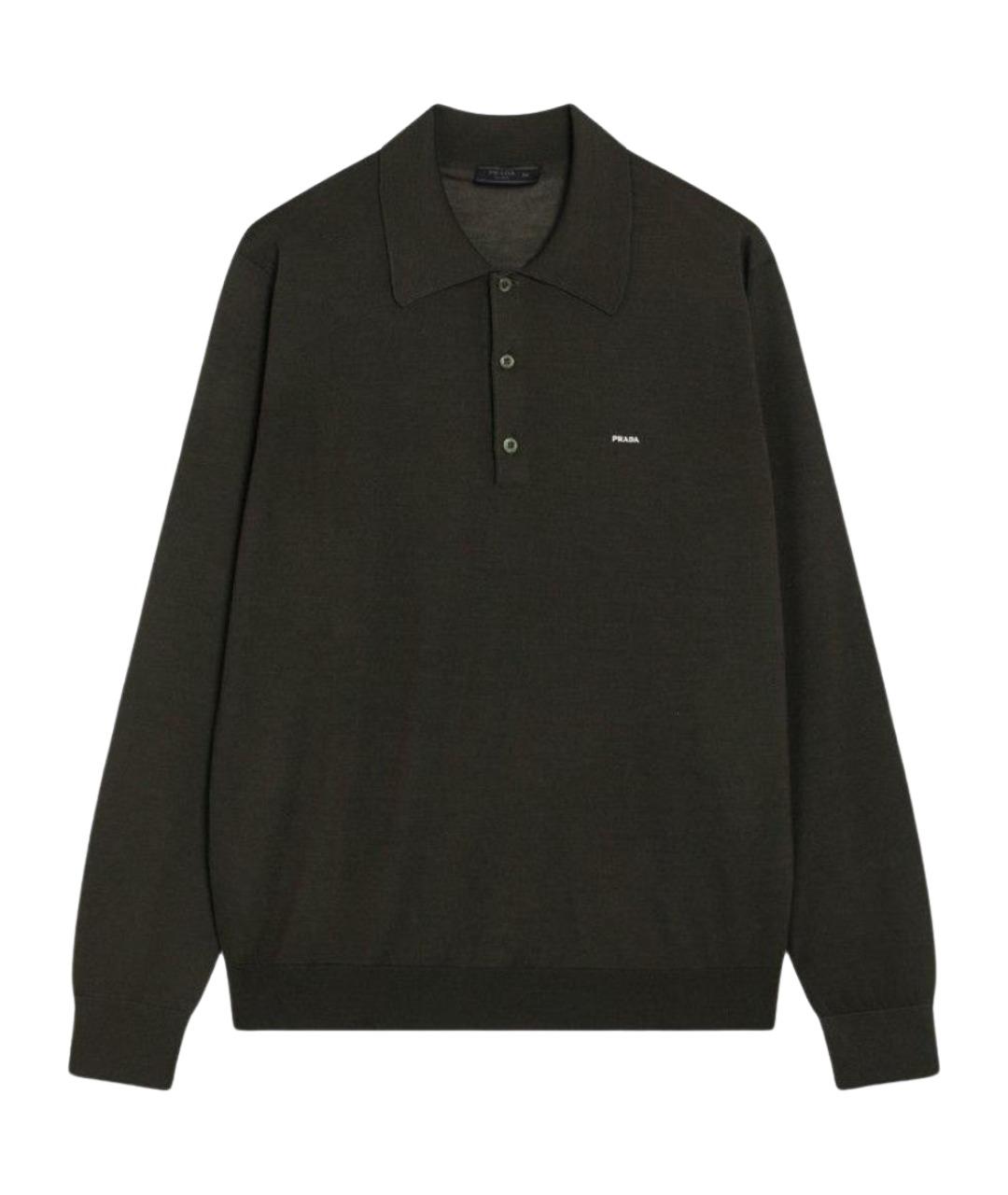 PRADA Зеленые поло с длинным рукавом, фото 1