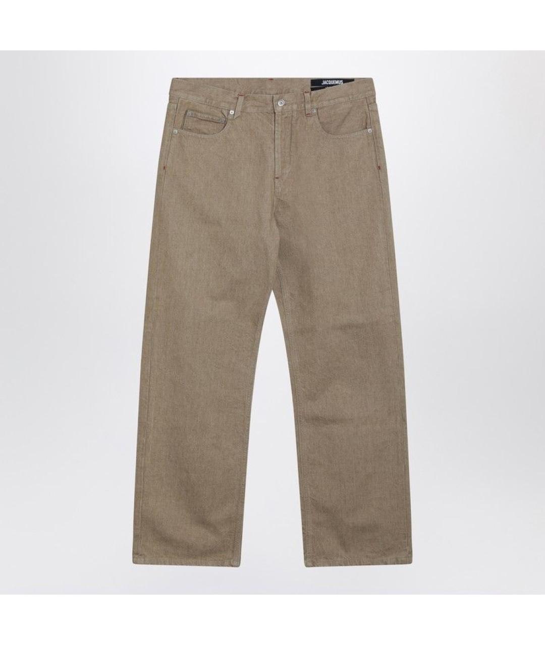 JACQUEMUS Бежевые повседневные брюки, фото 3