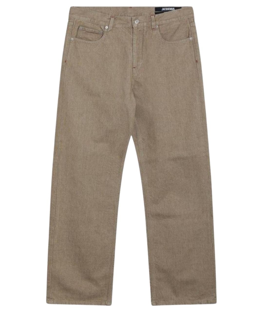 JACQUEMUS Бежевые повседневные брюки, фото 1