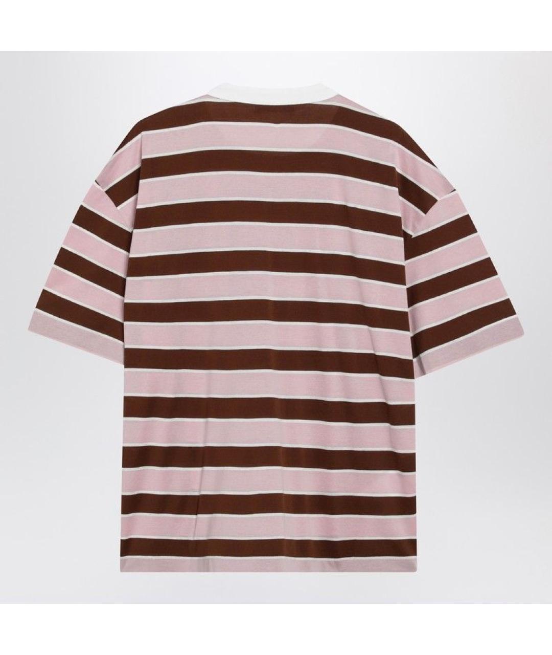 PRADA Розовая хлопковая футболка, фото 2