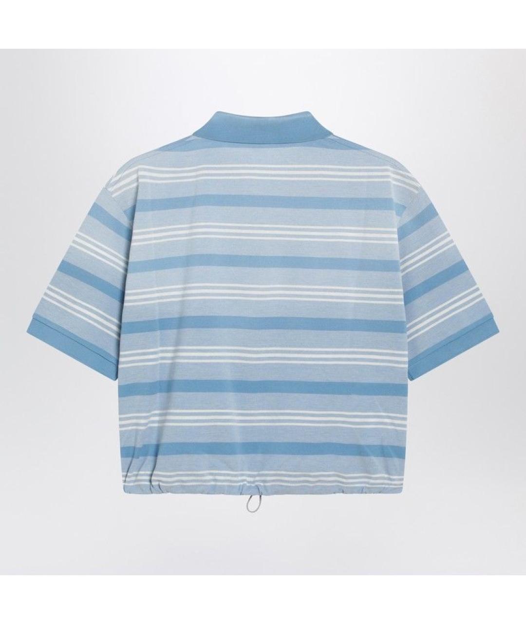 PRADA Голубая хлопковая футболка, фото 2