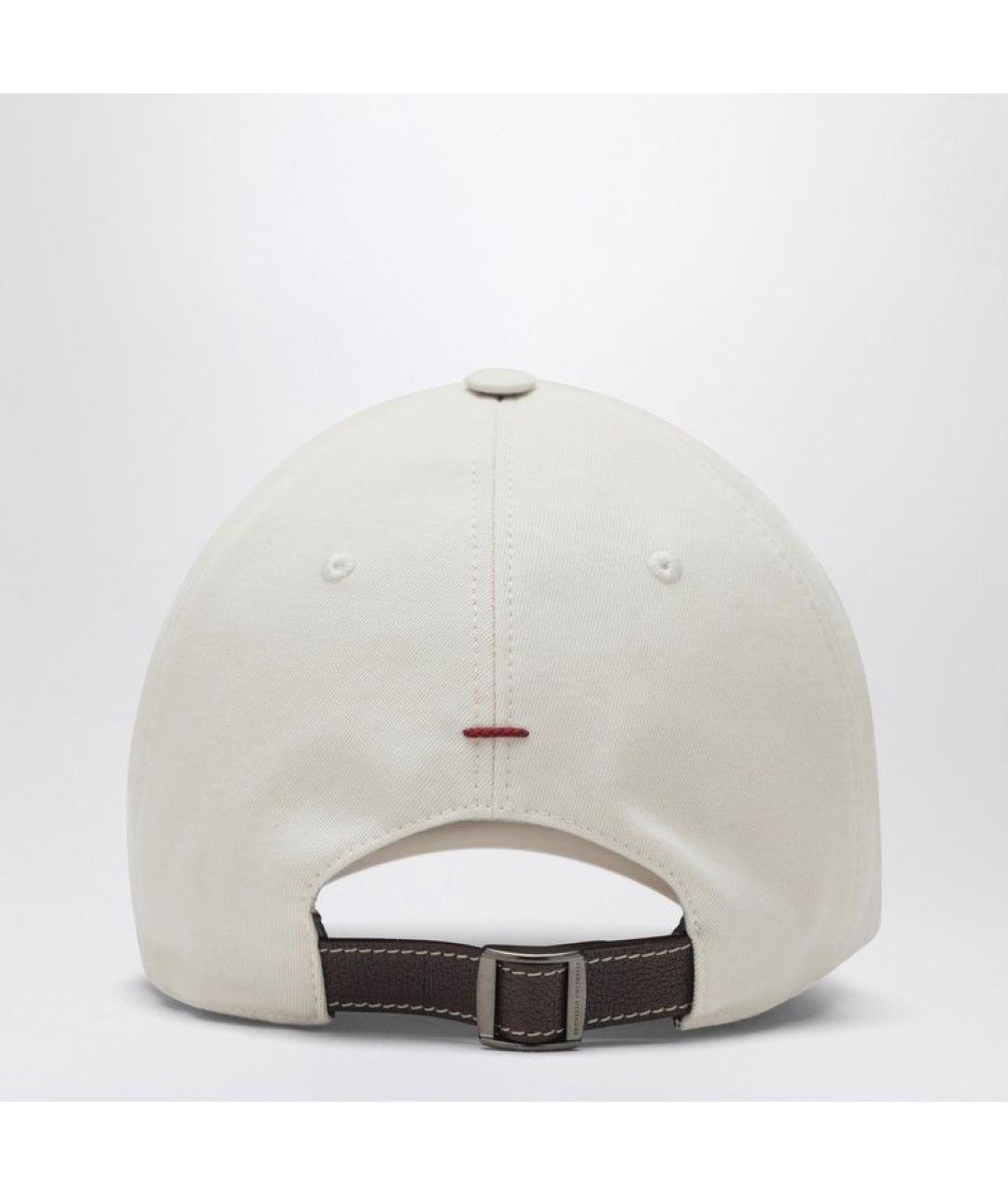 BRUNELLO CUCINELLI Белая хлопковая кепка/бейсболка, фото 2