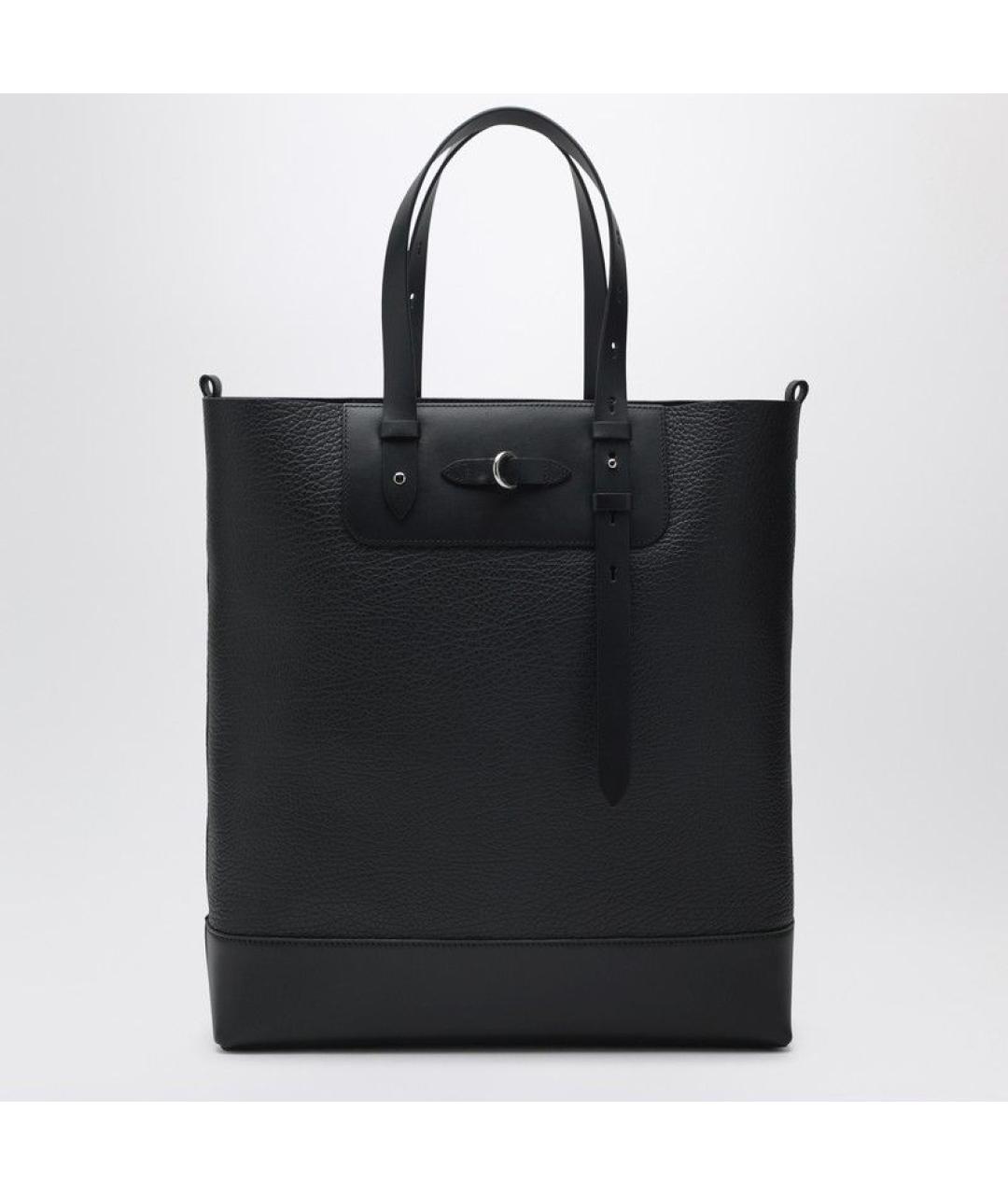 MAISON MARGIELA Черная кожаная сумка тоут, фото 2