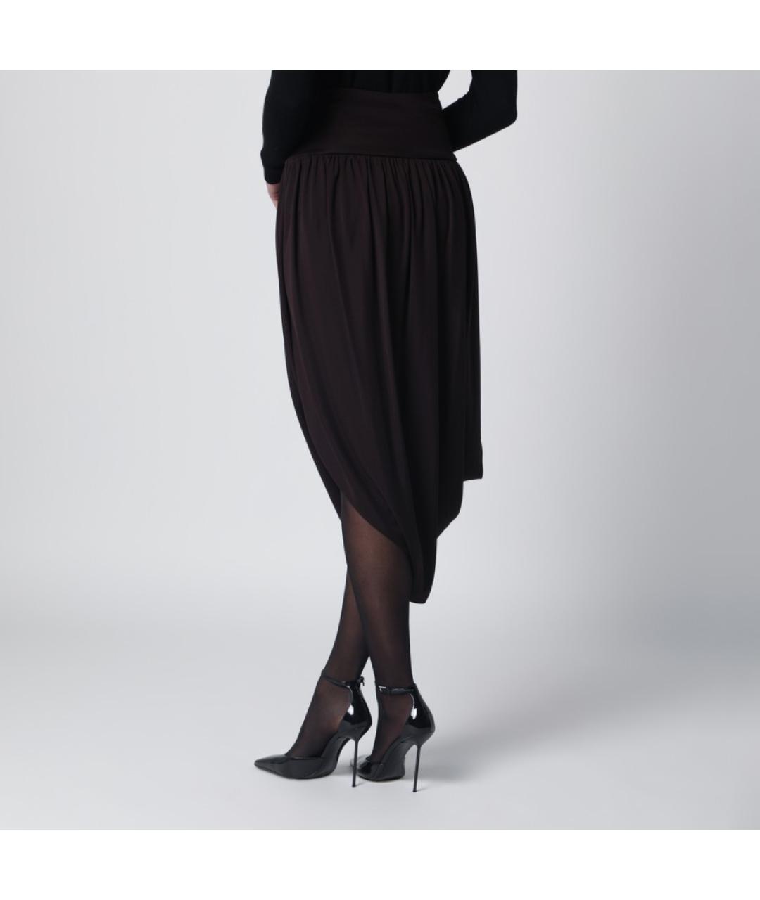 ALAIA Коричневая вискозная юбка миди, фото 5