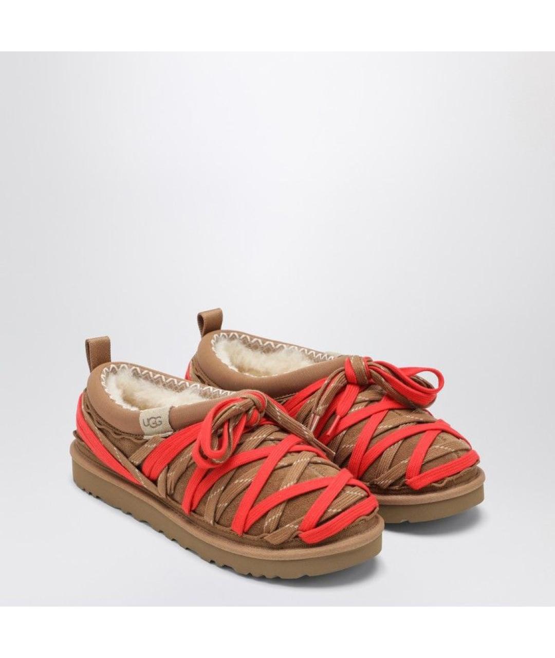 UGG AUSTRALIA Коричневые замшевые низкие ботинки, фото 3