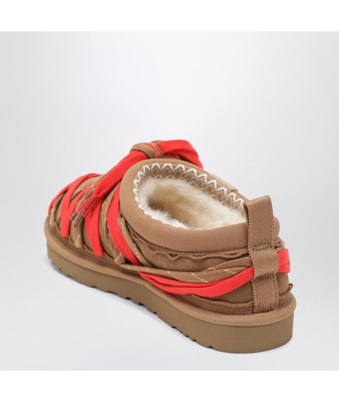 UGG AUSTRALIA Коричневые замшевые низкие ботинки, фото 2